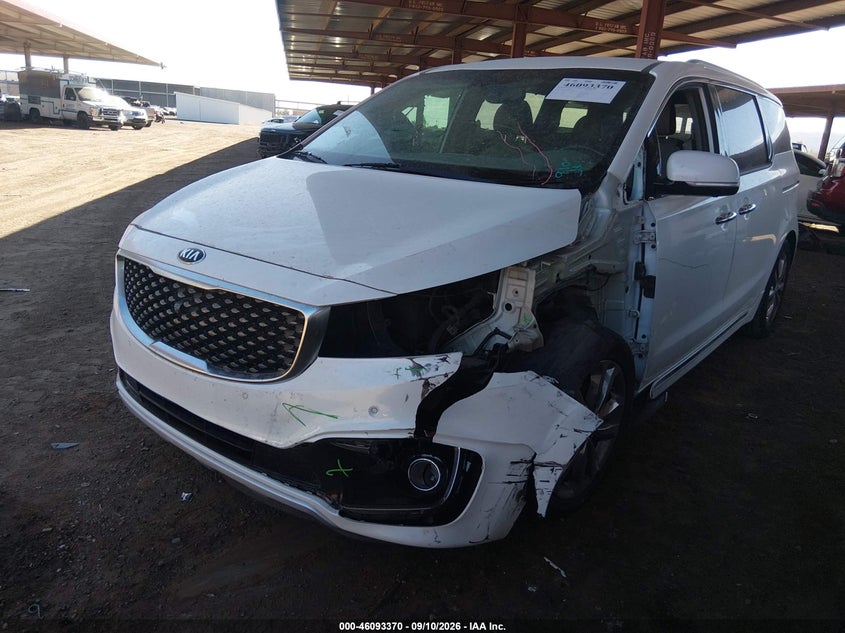 Vin: kndme5c13j6373360, lot: 46592977, kia sedona sx limited 20182