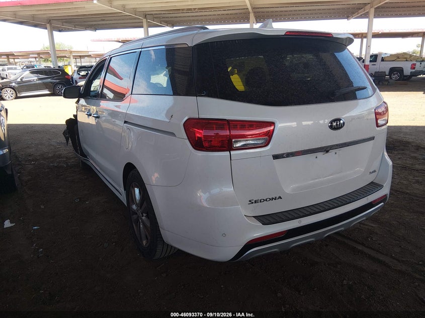 Vin: kndme5c13j6373360, lot: 46592977, kia sedona sx limited 20183
