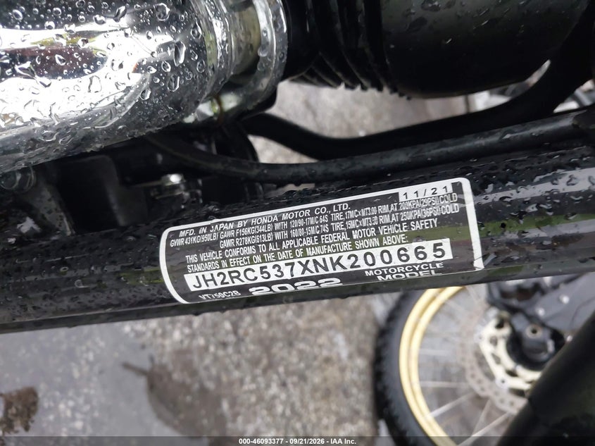 HONDA VT750 2022
