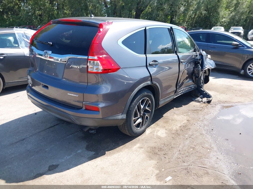 Vin: 5j6rm4h47gl073363, lot: 46592990, honda cr-v se 20164