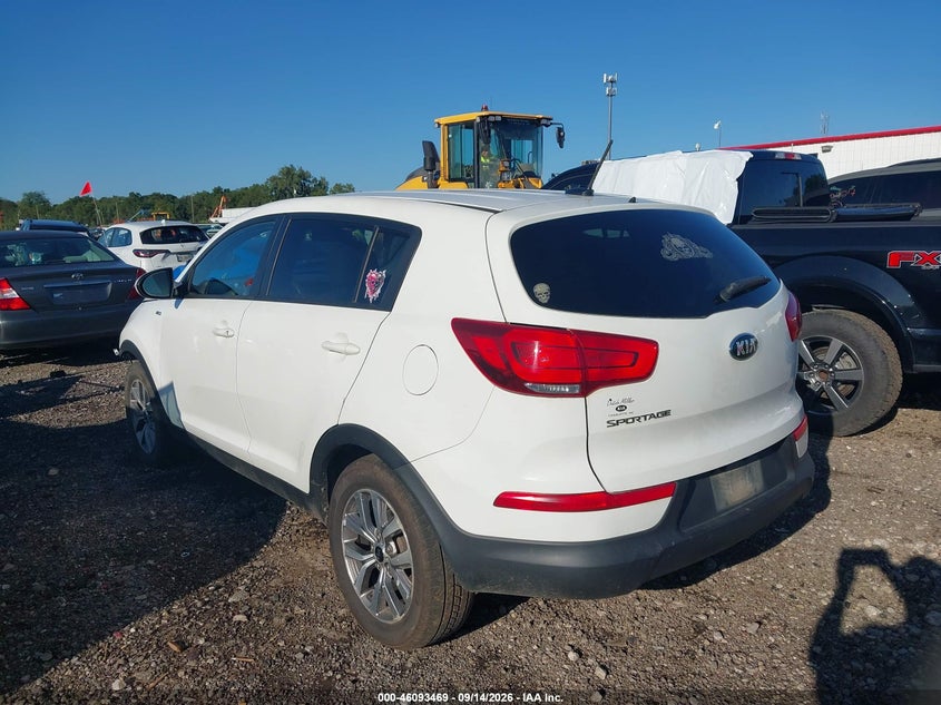 Vin: kndpbcac8g7880224, lot: 46593076, kia sportage lx 20163
