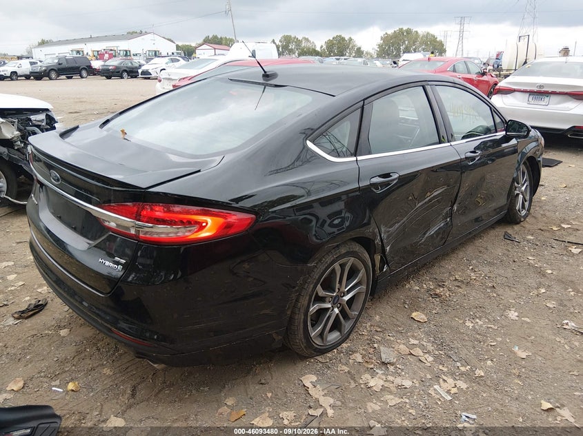 Vin: 3fa6p0lu9hr251217, lot: 46593087, ford fusion hybrid se 20174