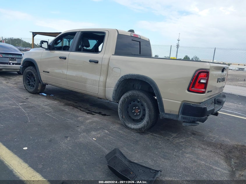 Vin: 1c6srflp8sn660438, lot: 46593122, ram 1500 rebel  4x4 5'7 box 20253