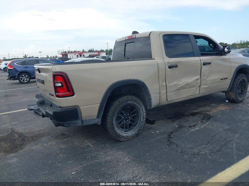 Vin: 1c6srflp8sn660438, lot: 46593122, ram 1500 rebel  4x4 5'7 box 20254