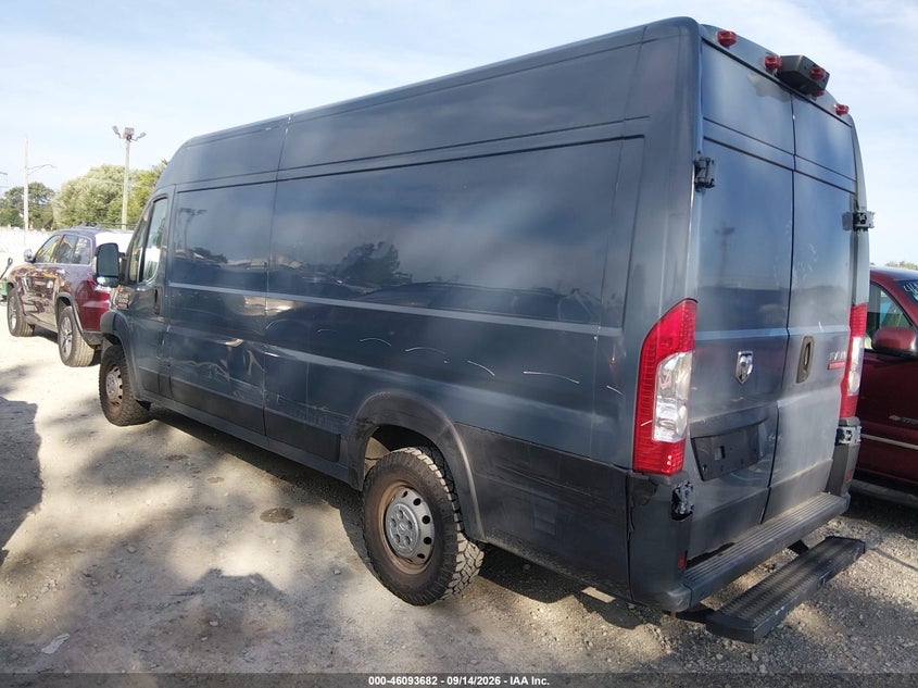 Vin: 3c6urvjgxke542045, lot: 46593289, ram promaster 3500 cargo van high roof 159 wb ext 20193