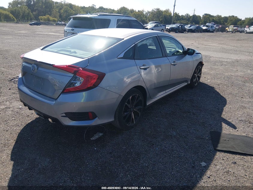 Vin: 2hgfc2f8xmh521109, lot: 46593300, honda civic sport 20214