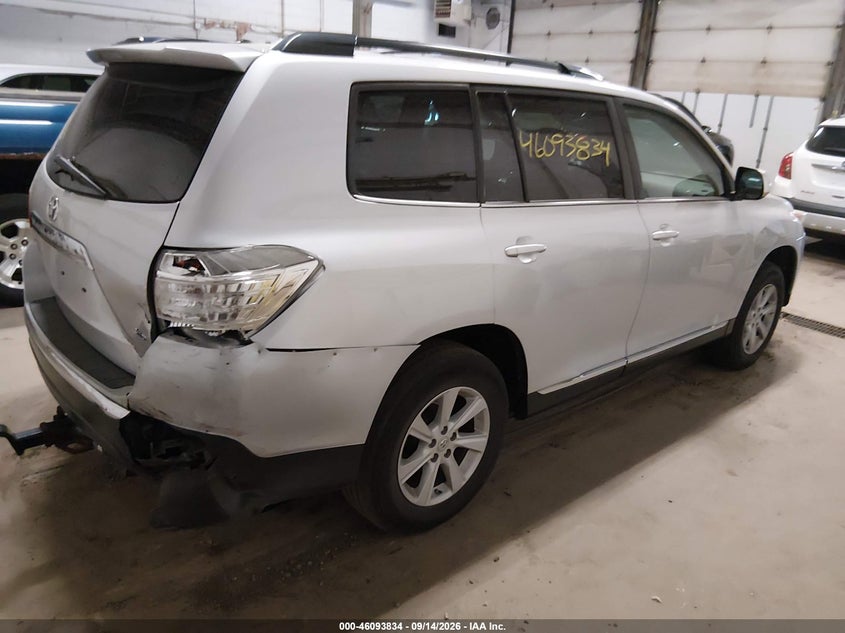 Vin: 5tdbk3eh9cs167350, lot: 46593441, toyota highlander base v6 20124