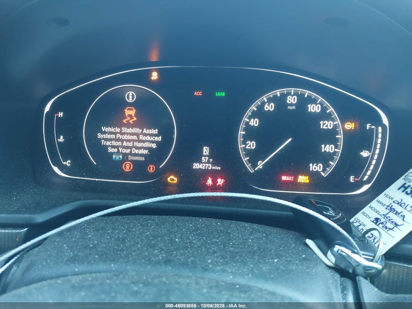 HONDA ACCORD 2019 VIN 1HGCV1F36KA092316