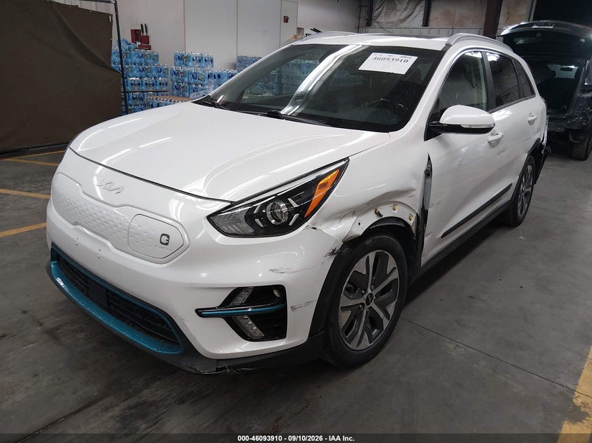 Vin: kndce3lg2n5156320, lot: 46593517, kia niro ev ex premium 20222