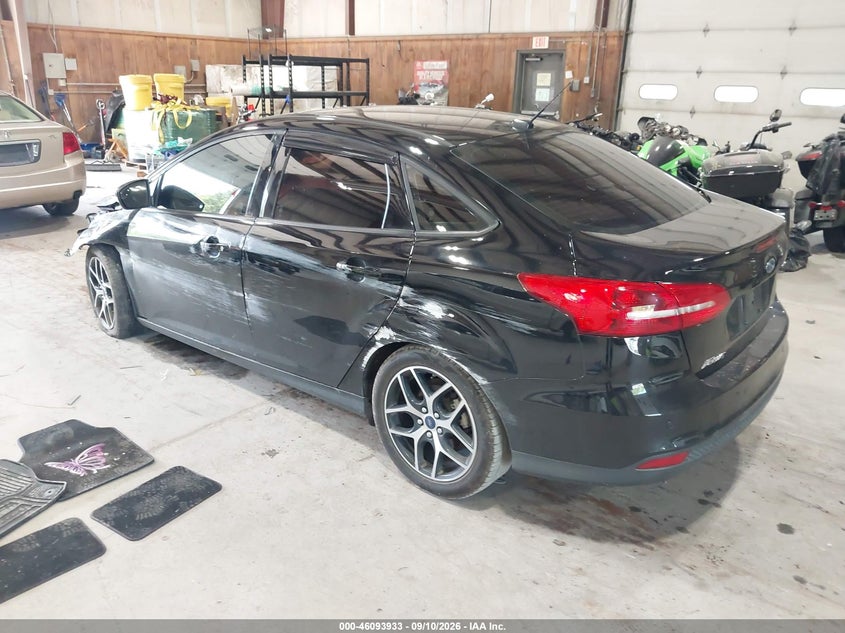 Vin: 1fadp3h27jl208208, lot: 46593540, ford focus sel 20183