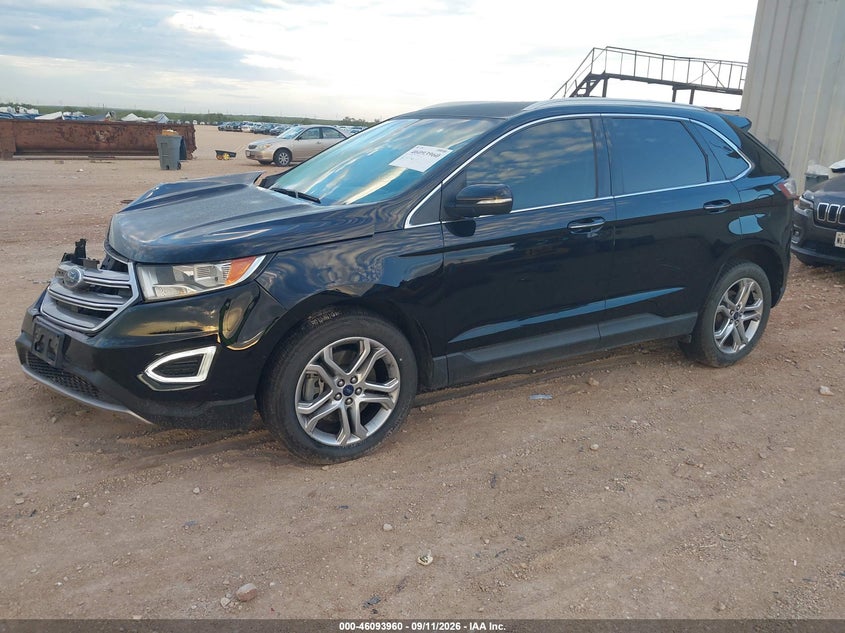 Vin: 2fmpk3k89hbc48802, lot: 46593567, ford edge titanium 20172