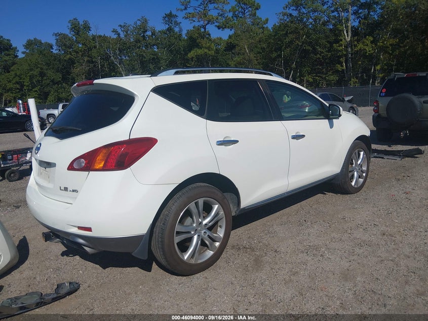 Vin: jn8az1mw9aw130599, lot: 46593607, nissan murano le 20104
