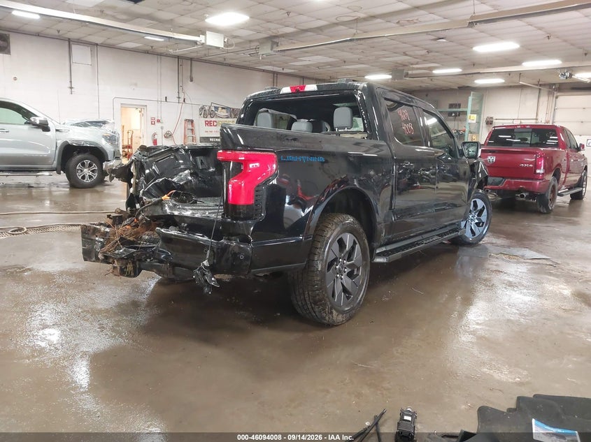 Vin: 1ft6w1evxnwg03710, lot: 46593615, ford f-150 lightning lariat 20224