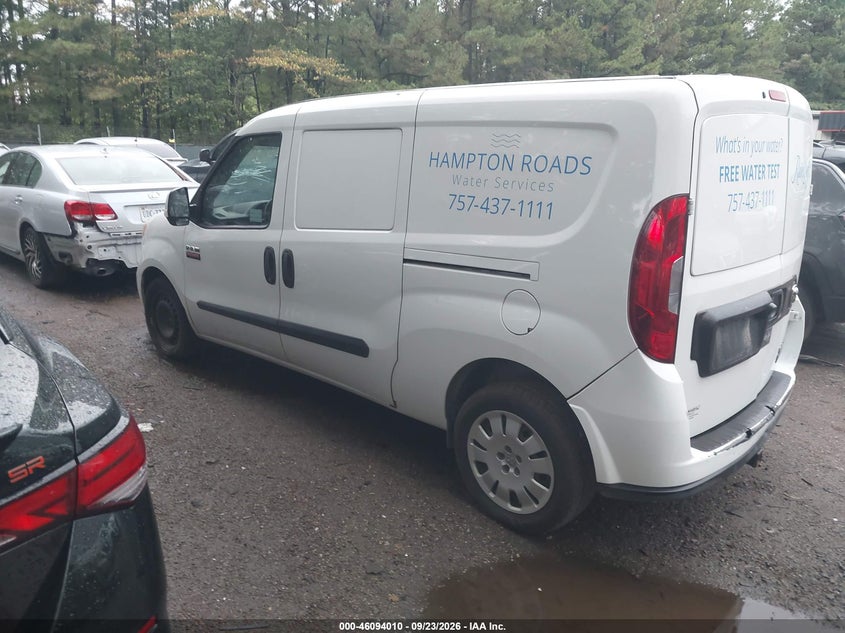 Vin: zfberfbt2ggd23415, lot: 46593617, ram promaster city tradesman slt 20163