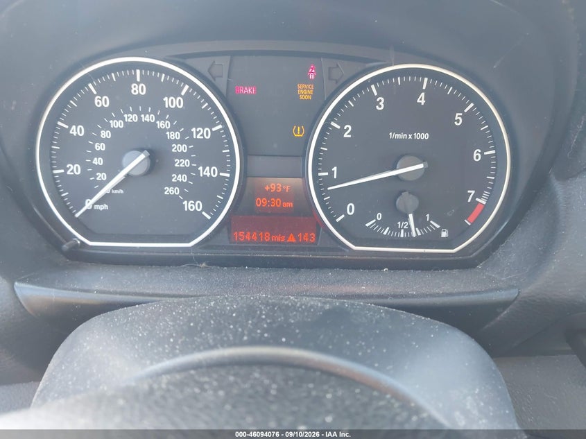 BMW 128I 2009 VIN WBAUP93509VF46094