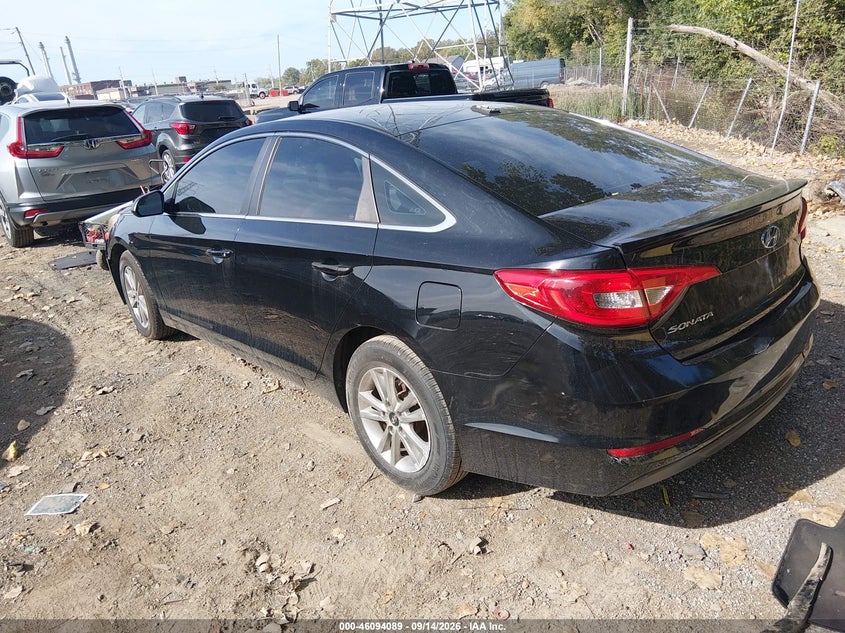 Vin: 5npe24af3gh307640, lot: 46593696, hyundai sonata se 20163