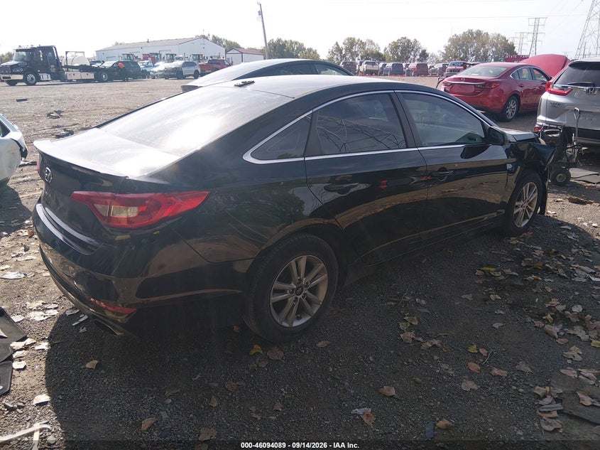 Vin: 5npe24af3gh307640, lot: 46593696, hyundai sonata se 20164