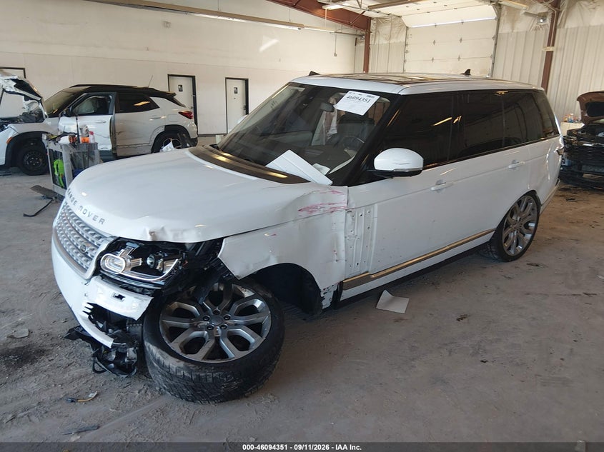 Vin: salgs2kf4ga245709, lot: 46593958, land rover range rover 3.0l v6 turbocharged diesel hse td6 20162