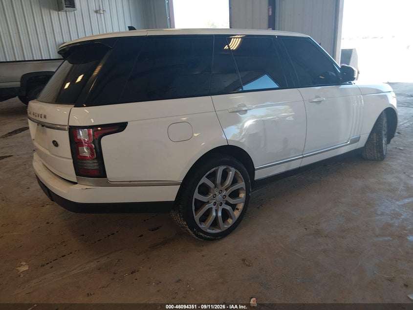 Vin: salgs2kf4ga245709, lot: 46593958, land rover range rover 3.0l v6 turbocharged diesel hse td6 20164