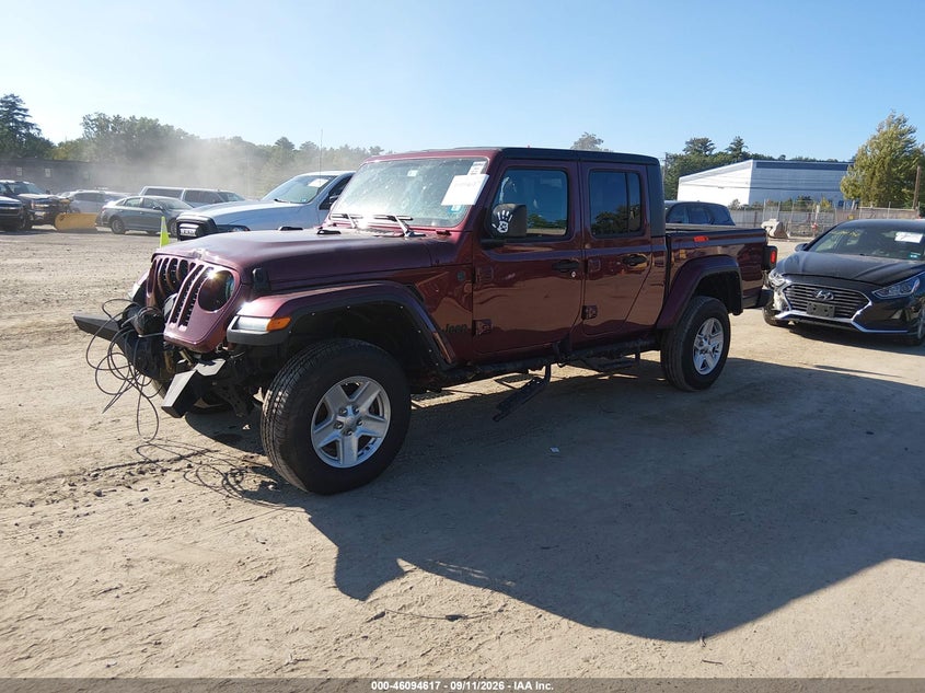 Vin: 1c6hjtag9nl119661, lot: 46594224, jeep gladiator sport s 4x4 20222