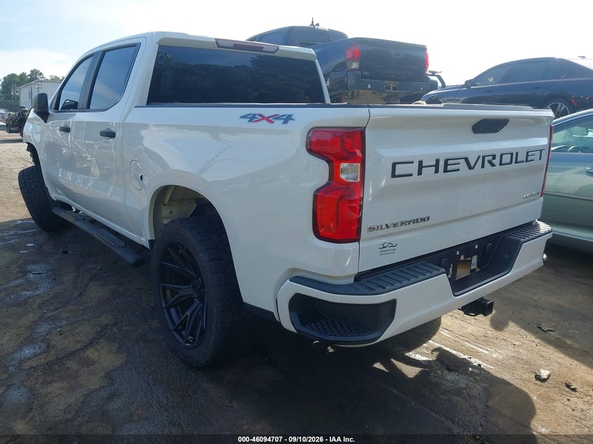Vin: 1gcpybeh7lz116989, lot: 46594314, chevrolet silverado 1500 4wd  short bed custom 20203