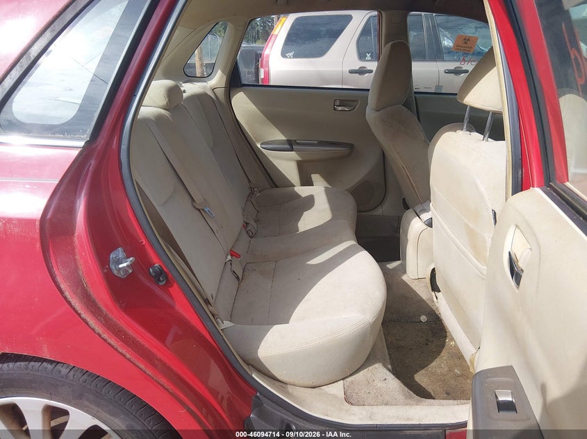 SUBARU IMPREZA 2008 VIN JF1GE61638H524977