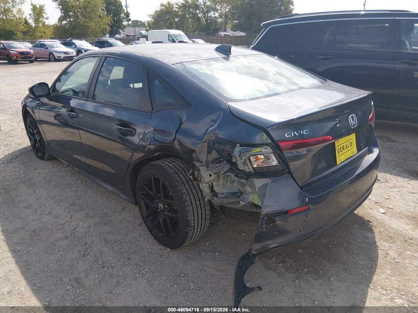 Vin: 2hgfe2f50ph528784, lot: 46594323, honda civic sport 20233