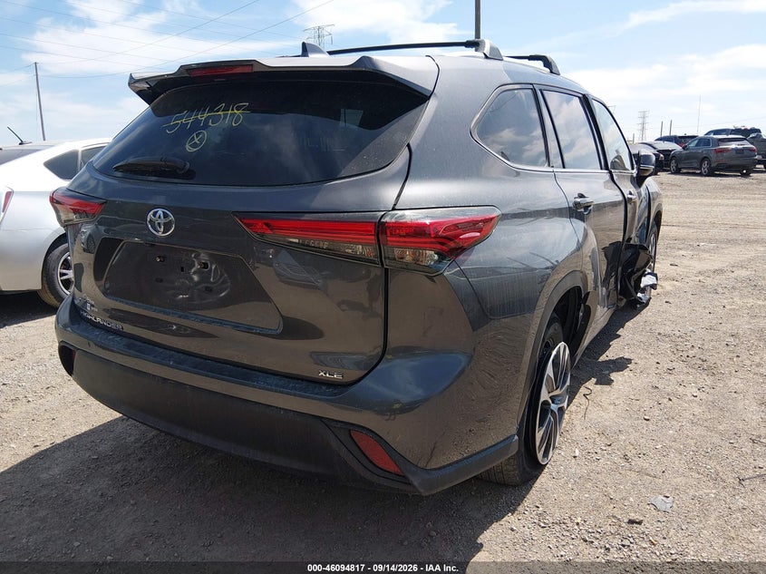Vin: 5tdgzrah7ns544318, lot: 46594424, toyota highlander xle 20224
