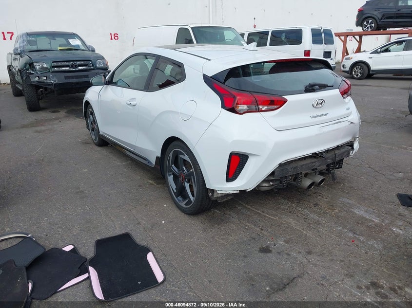 Vin: kmhth6ab5lu021203, lot: 46594479, hyundai veloster turbo 20203