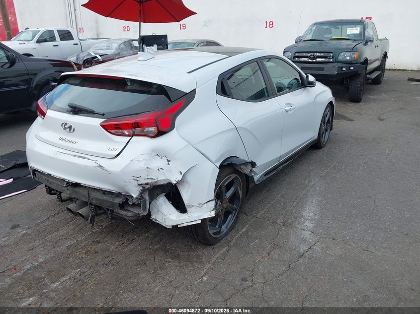 Vin: kmhth6ab5lu021203, lot: 46594479, hyundai veloster turbo 20204