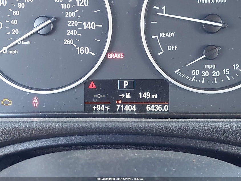 BMW 320I 2015 VIN WBA3C3G50FNT53371