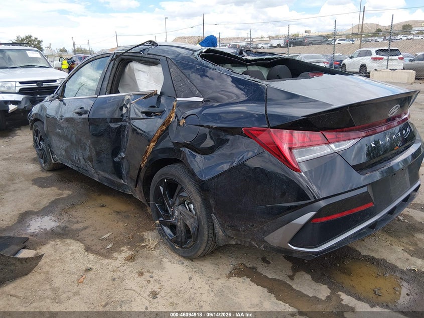 Vin: kmhls4dg5tu212150, lot: 46594524, hyundai elantra sel sport premium 20263