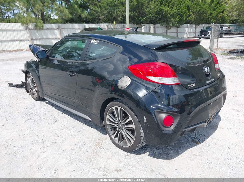 Vin: kmhtc6ae8gu276281, lot: 46594533, hyundai veloster turbo 20163