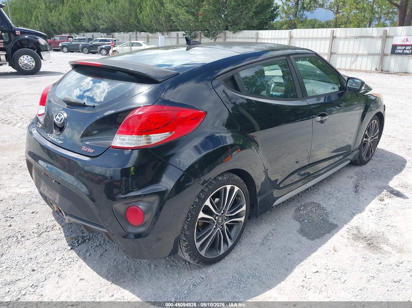 Vin: kmhtc6ae8gu276281, lot: 46594533, hyundai veloster turbo 20164