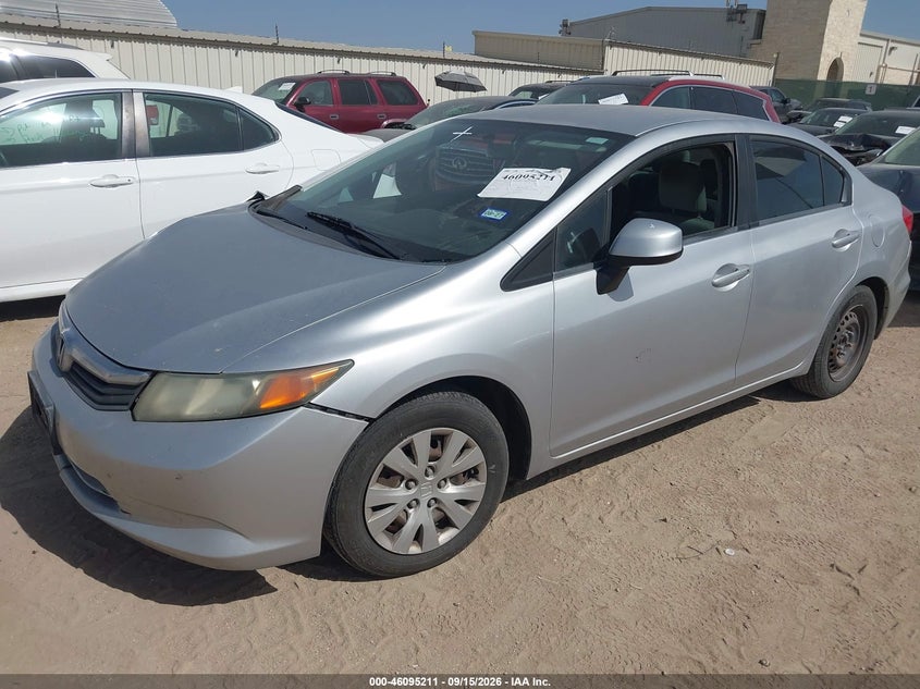 Vin: 19xfb2f56ce305341, lot: 46594818, honda civic lx 20122