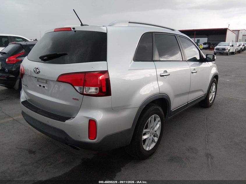 Vin: 5xykt3a65eg519857, lot: 46594836, kia sorento lx 20144