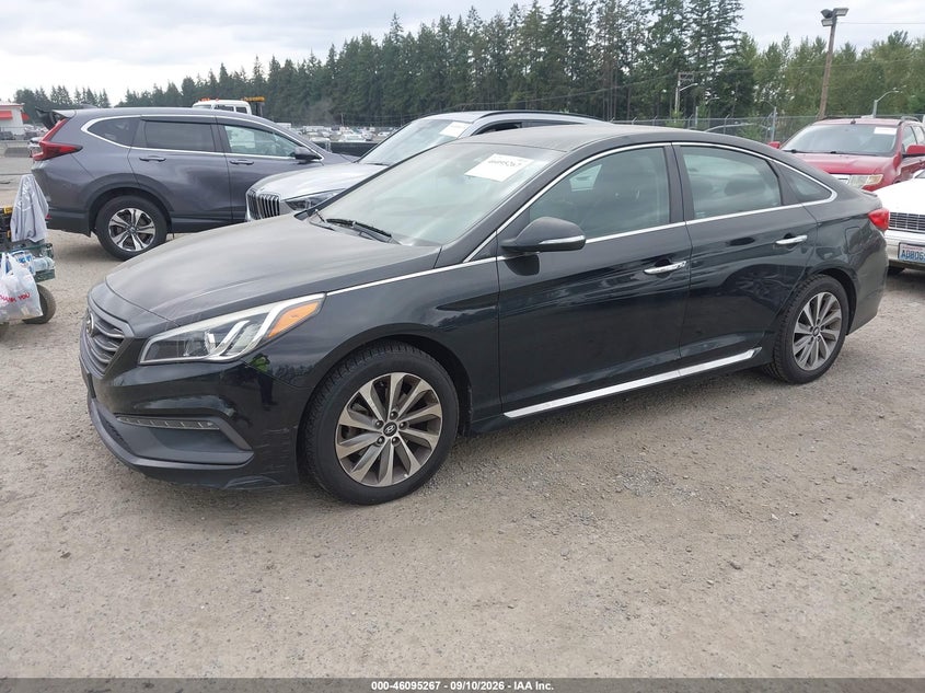 2015 Hyundai Sonata, Normal Wear & Tear, IAAI, VIN 5NPE34AF9FH086394 — photo 2
