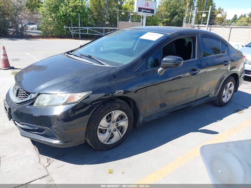 Vin: 19xfb2f55ee253249, lot: 46594904, honda civic lx 20142