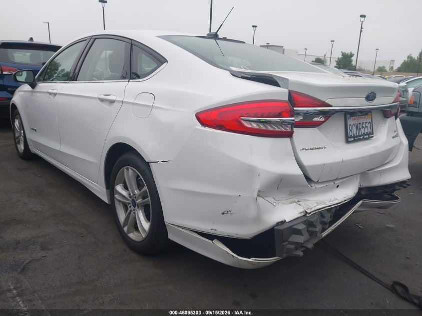 Vin: 3fa6p0lu9jr150538, lot: 46594909, ford fusion hybrid se 20183