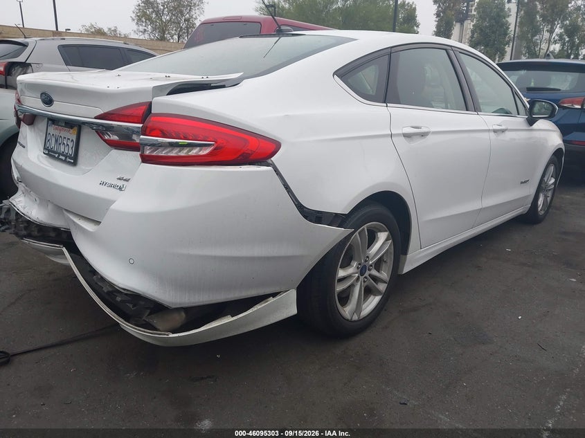 Vin: 3fa6p0lu9jr150538, lot: 46594909, ford fusion hybrid se 20184