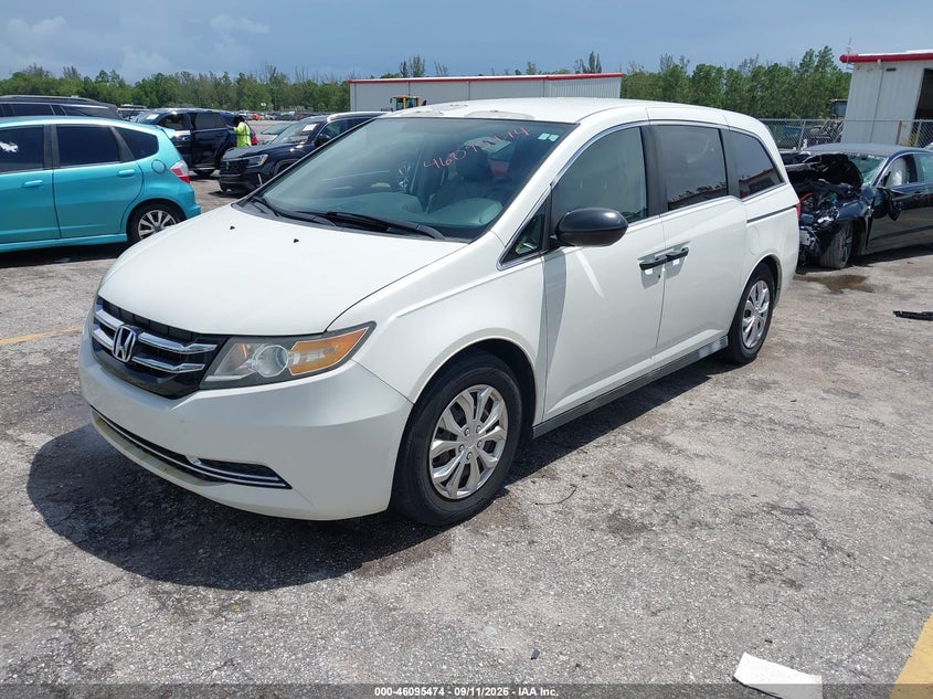 Vin: 5fnrl5h28eb035038, lot: 46595081, honda odyssey lx 20142