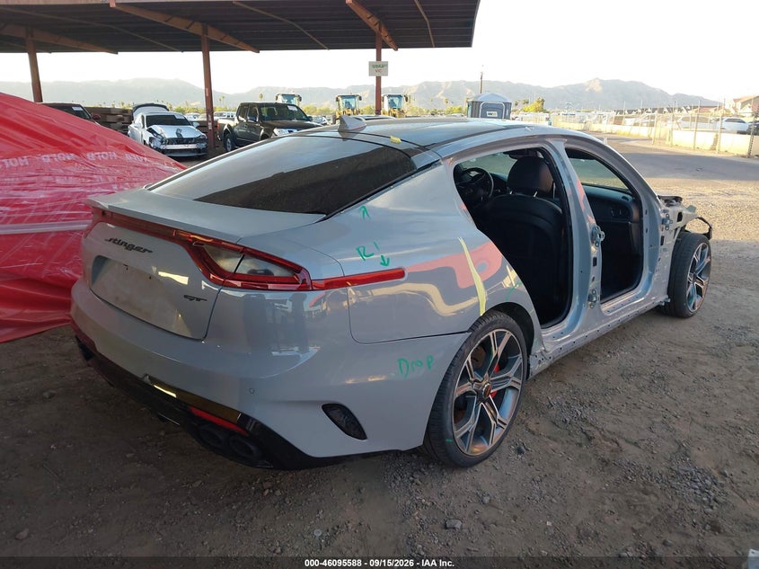 Vin: knae45lc9j6019543, lot: 46595195, kia stinger gt1 20184