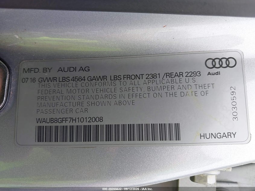 2017 AUDI A3 2.0T KOMFORT · Фото 9