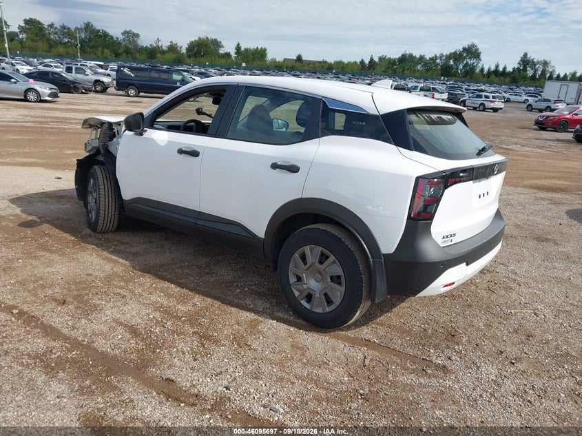 Vin: 3n8ap6ba8sl324669, lot: 46595304, nissan kicks s fwd 20253