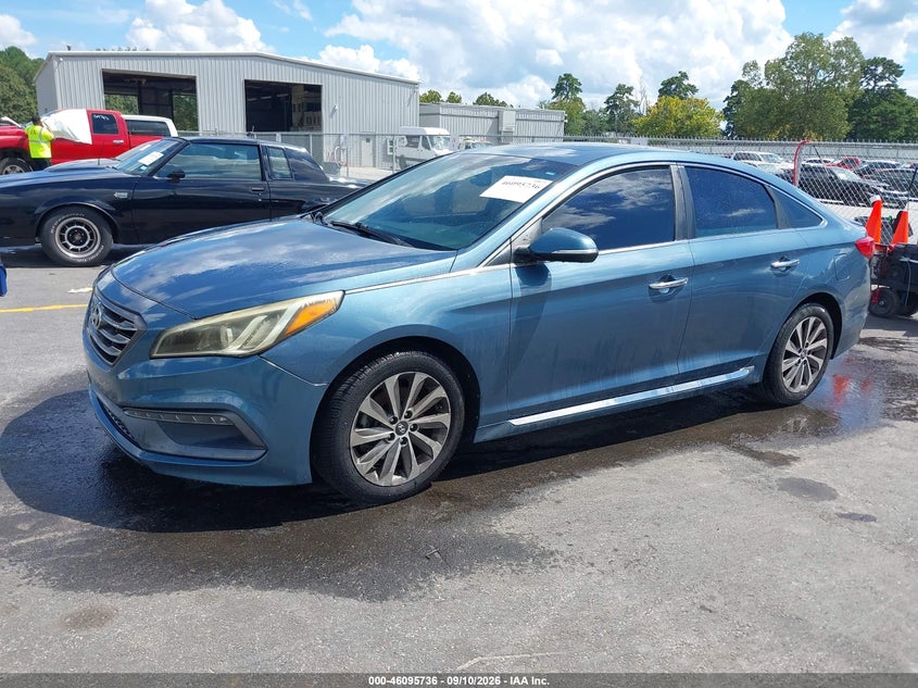 Vin: 5npe34af2gh354395, lot: 46595343, hyundai sonata sport 20162