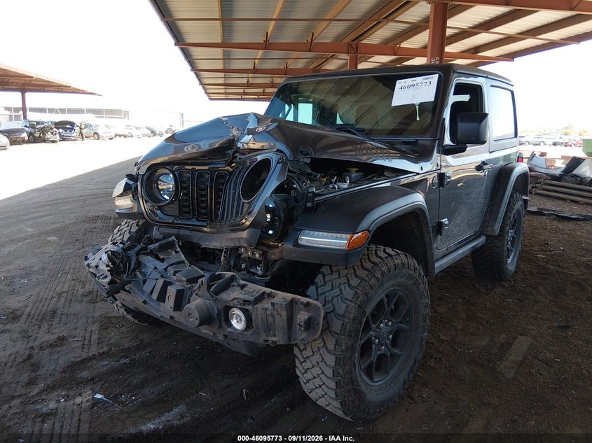 Vin: 1c4pjxan4sw532432, lot: 46595380, jeep wrangler 2-door willys 4x4 20252