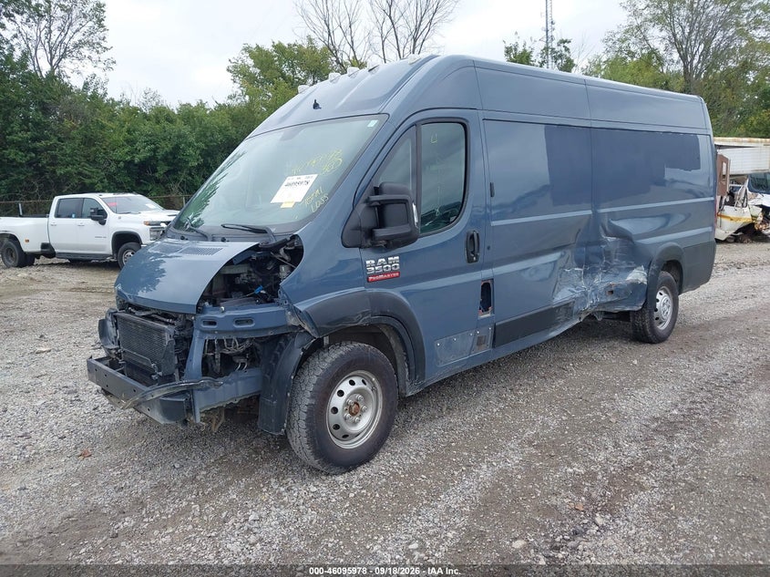 Vin: 3c6urvjg8ke564433, lot: 46595636, ram promaster 3500 cargo van high roof 159 wb ext 20192