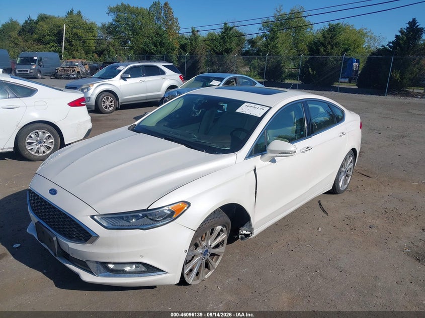 Vin: 3fa6p0k9xhr161779, lot: 46595797, ford fusion platinum 20172