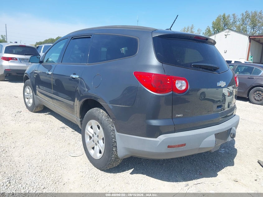 Vin: 1gnkveed2cj261509, lot: 46595809, chevrolet traverse ls 20123