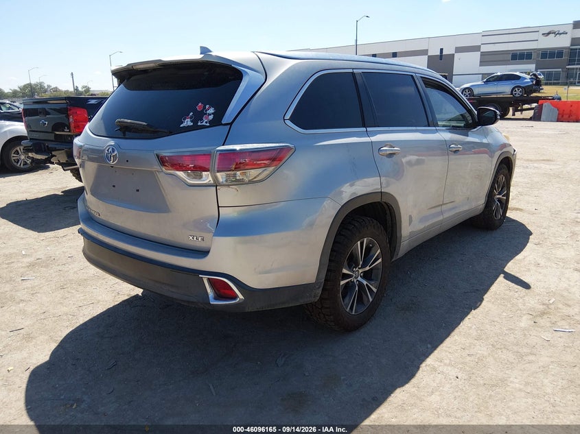 Vin: 5tdkkrfh5gs133946, lot: 46595823, toyota highlander xle v6 20164